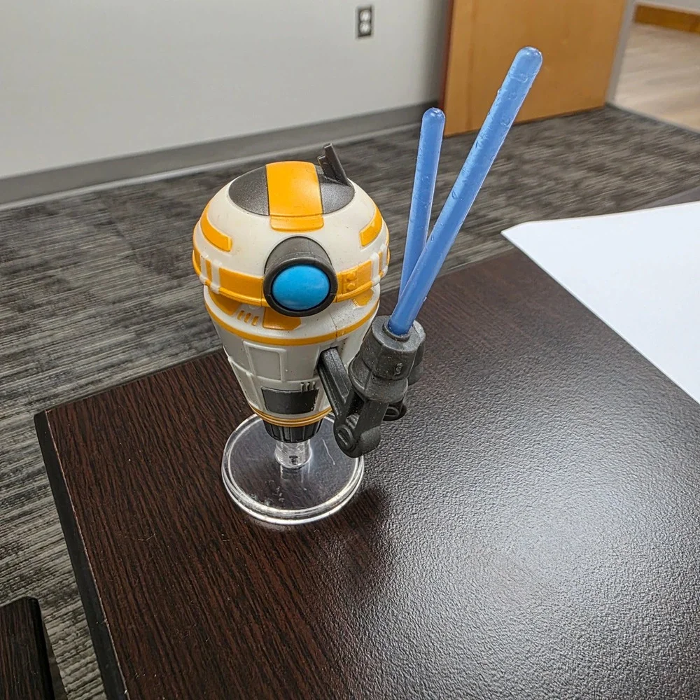 Star Wars Droid Depot Training Remote Droid Figure Orange White Blue 4 Inch